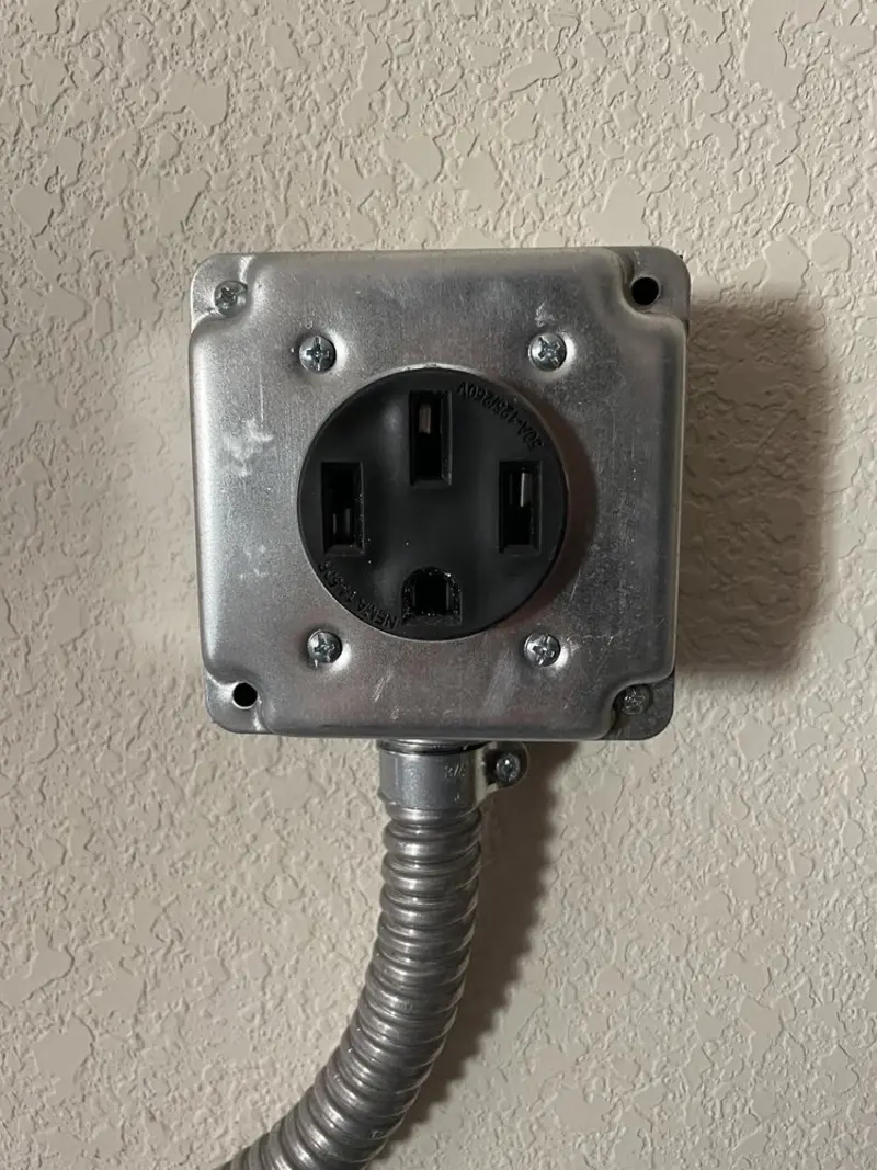 NEMA 14-50 outlet installed for Smart Home Electrical in Prospect